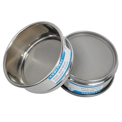 325 Mesh Lab Sieves 4" Diameter 304 Stainless Steel Wire Cloth Test Sieve for Industrial Laboratory Home