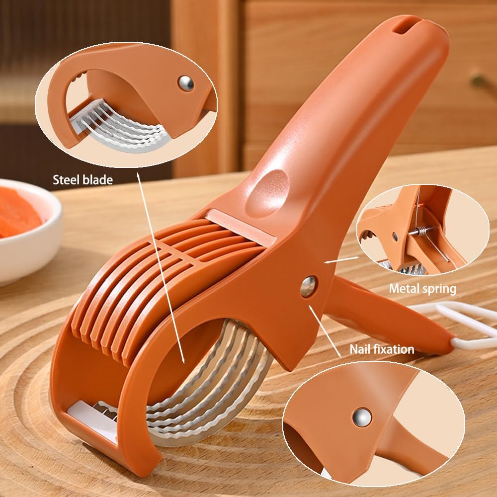 Multi-Functional Banana Slicer Cutter - All-in-One Kitchen Gadget for Fruits & Vegetables, Perfect as Grape Cutter & Strawberry Slicer, Safe for Kids & Dishwasher Safe (Green)