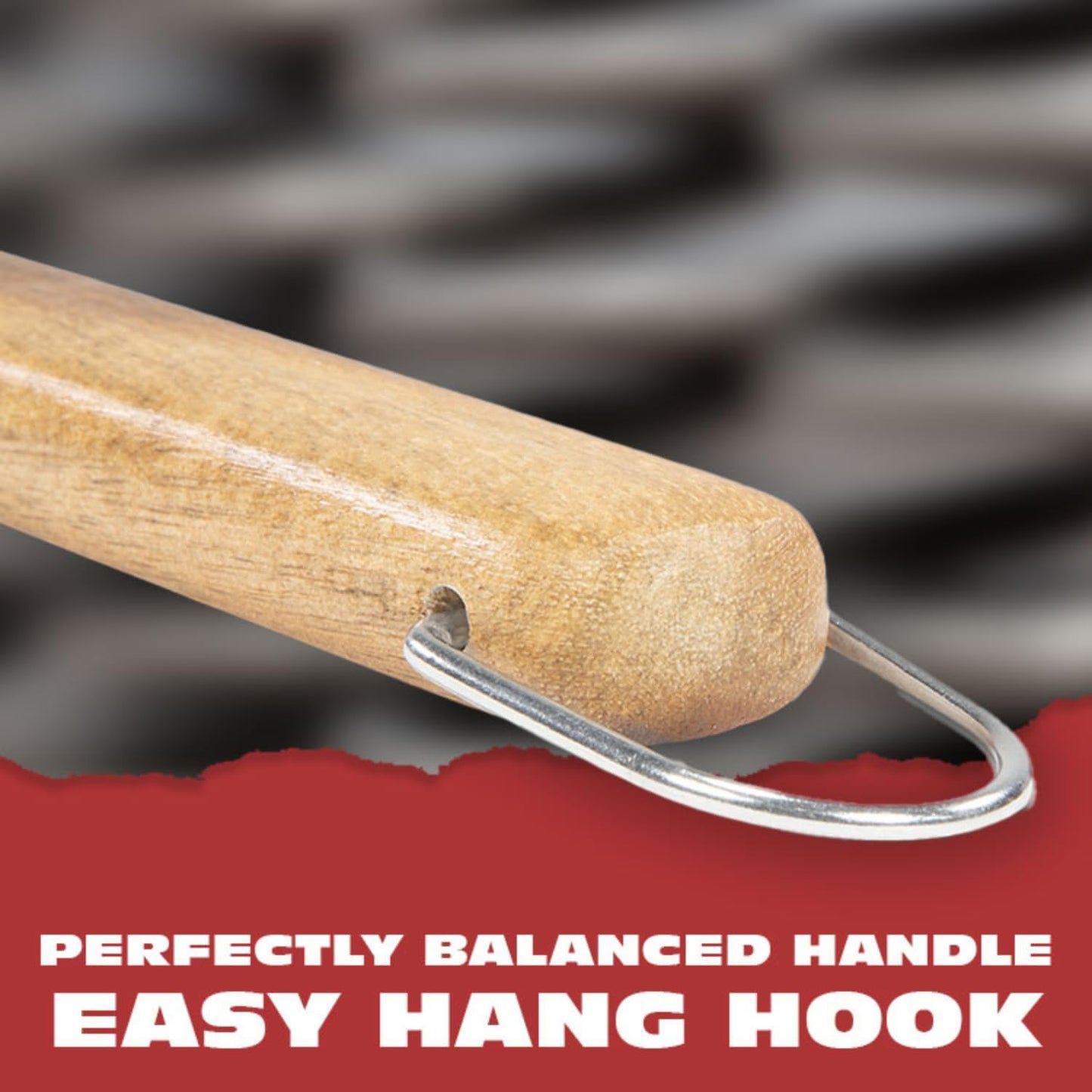 BBQ-AID Pro BBQ Tongs for Grill - 17" Professional Grade Barbecue Tongs for Cooking- Solid & Sturdy - Built with 304 Grade Stainless Steel and Acacia Wood - Heavy Duty Built to Last Kitchen essential.