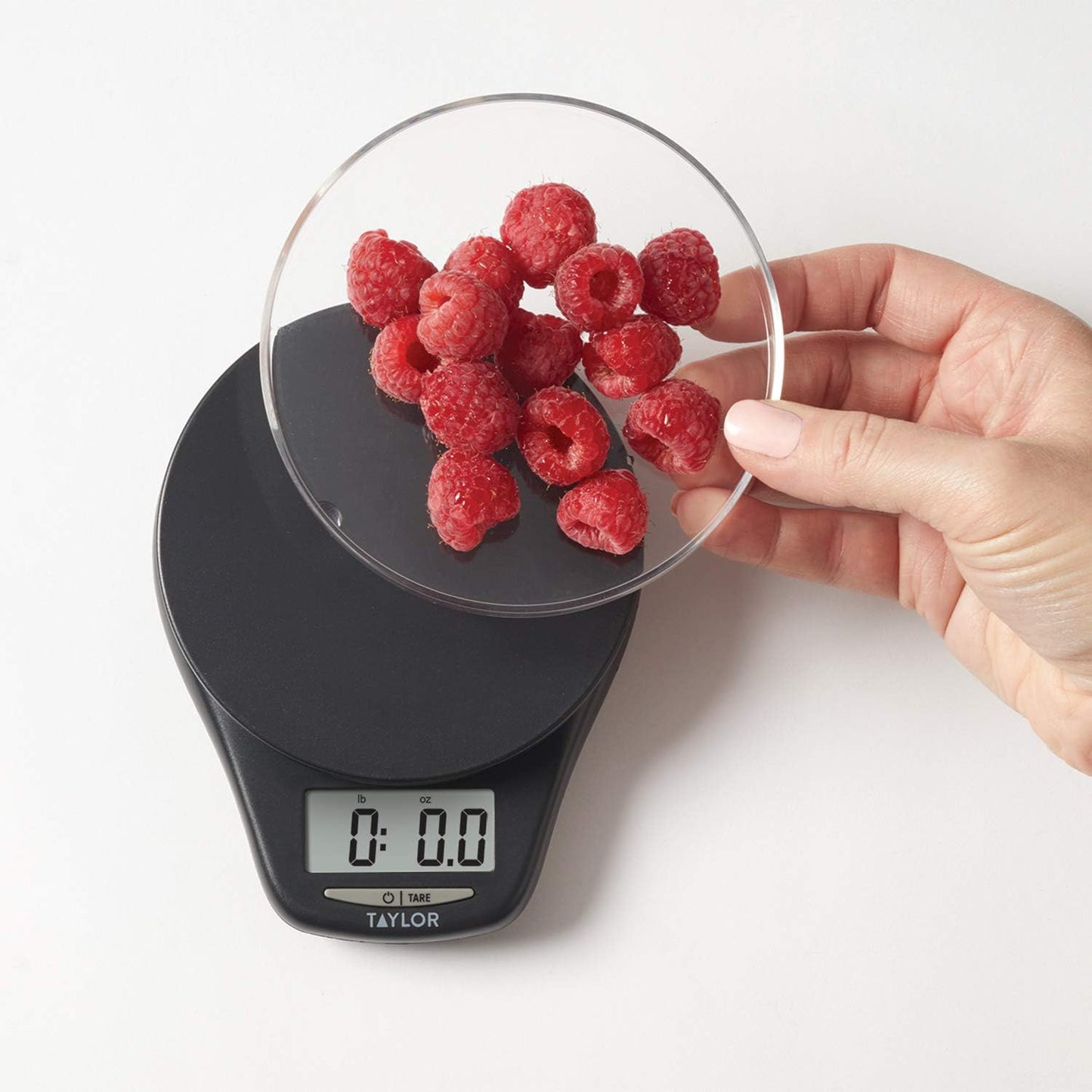 Taylor Waterproof Digital Kitchen Scale, 11 pounds, Black