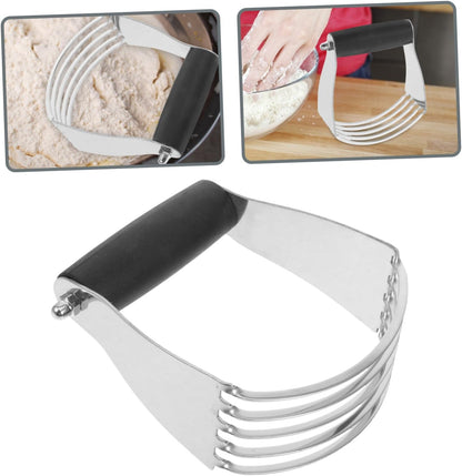 ABOOFAN Manual Flour Mixer Stainless Steel Pastry Blender Butter Scraper Dough Blender Essential for Baking Scones Cookies