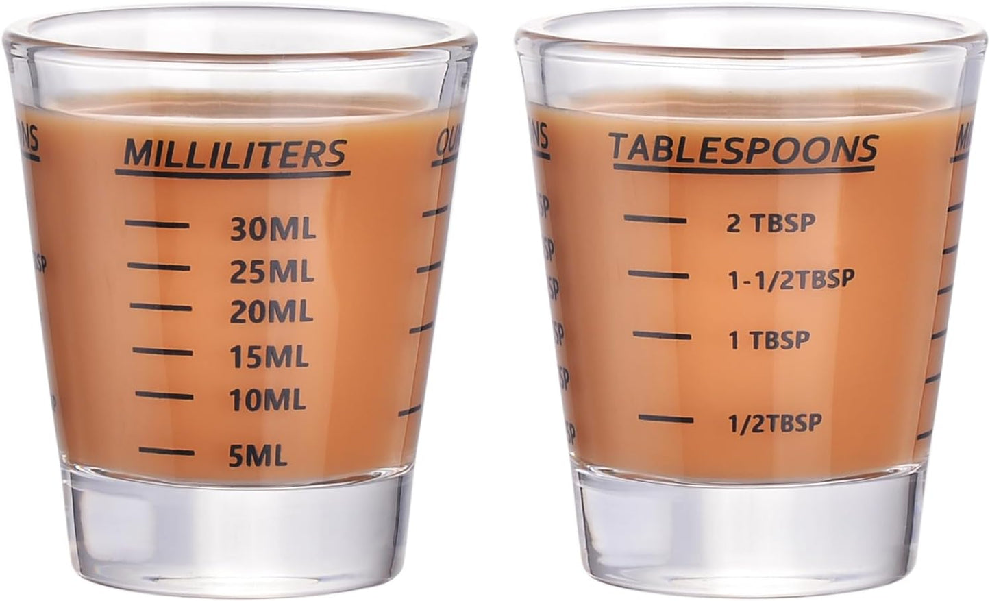 Shot Glass Measuring Cup，Espresso Shot Glass 26-Incremental Measurement 1oz, 6 Tsp, 2 Tbs, 30ml，Kitchen Tools，Bar Bartender Accessories, Jigger for Bartending (2 Pack-Blue)