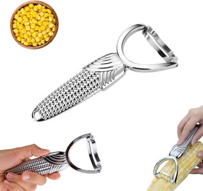 1 Pcs Corn Peeler Sturdy Alloy Corn Cob Peeler with Anti-skid Handle ＆ Stainless Steel Blade for Kitchen Tool