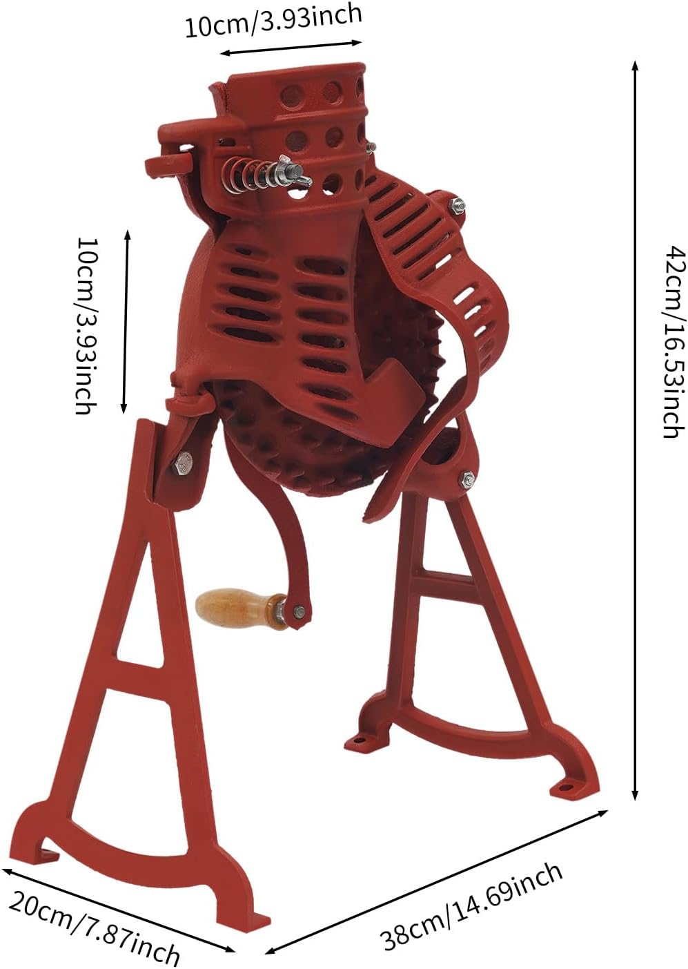 Corn Sheller Hand Crank, Cast Iron Corn Cob Thresher with Stand, Manual Quick Corn Cob Stripper Tool for Home Use, Heavy Duty Corn Cob Stripper for Small Farm and Household Usage