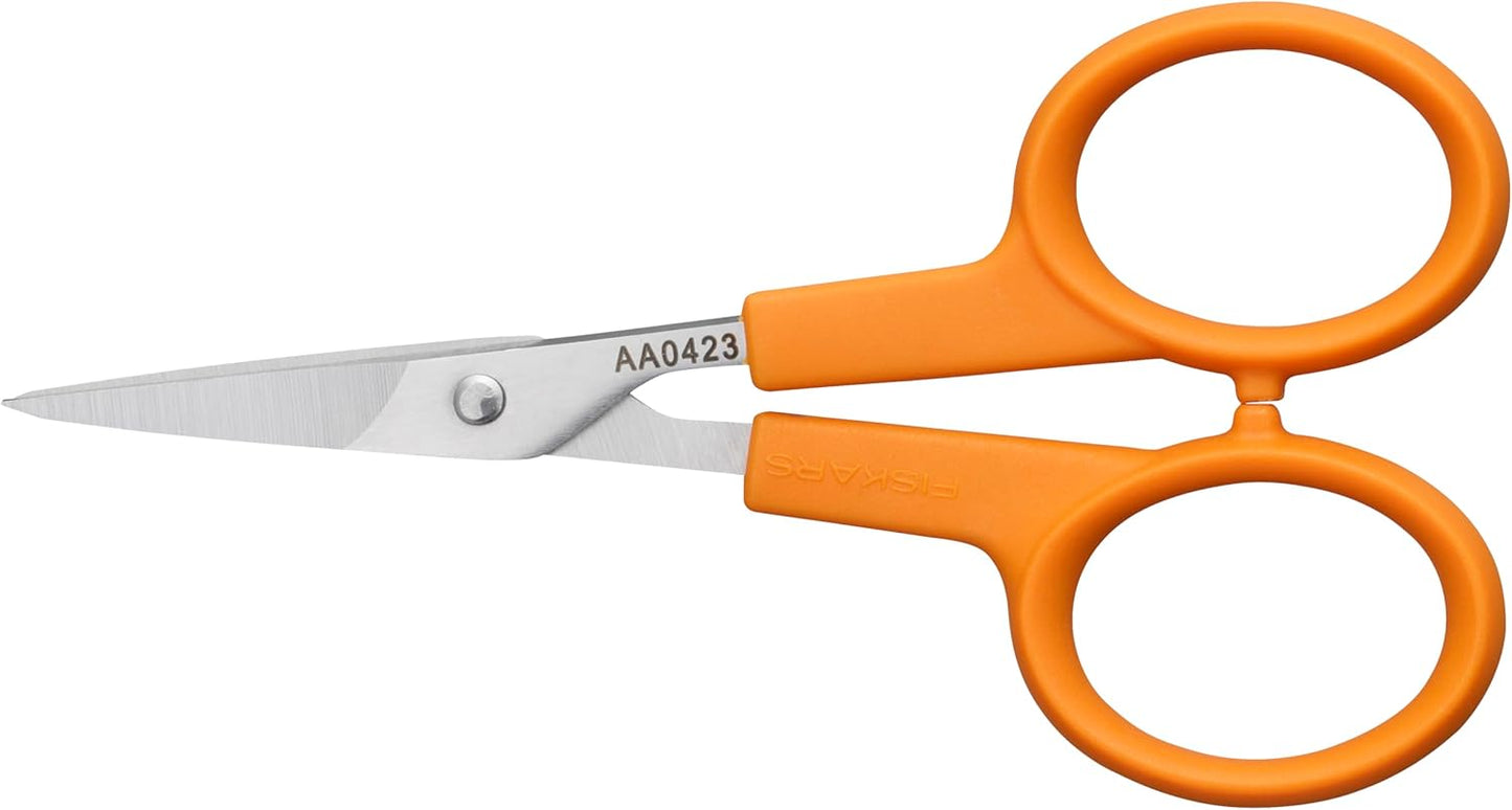 Fiskars Micro Trip Scissors, SoftGrip Precision Cutting Shears, Non-Stick Stainless Steel Blades, 5 inches