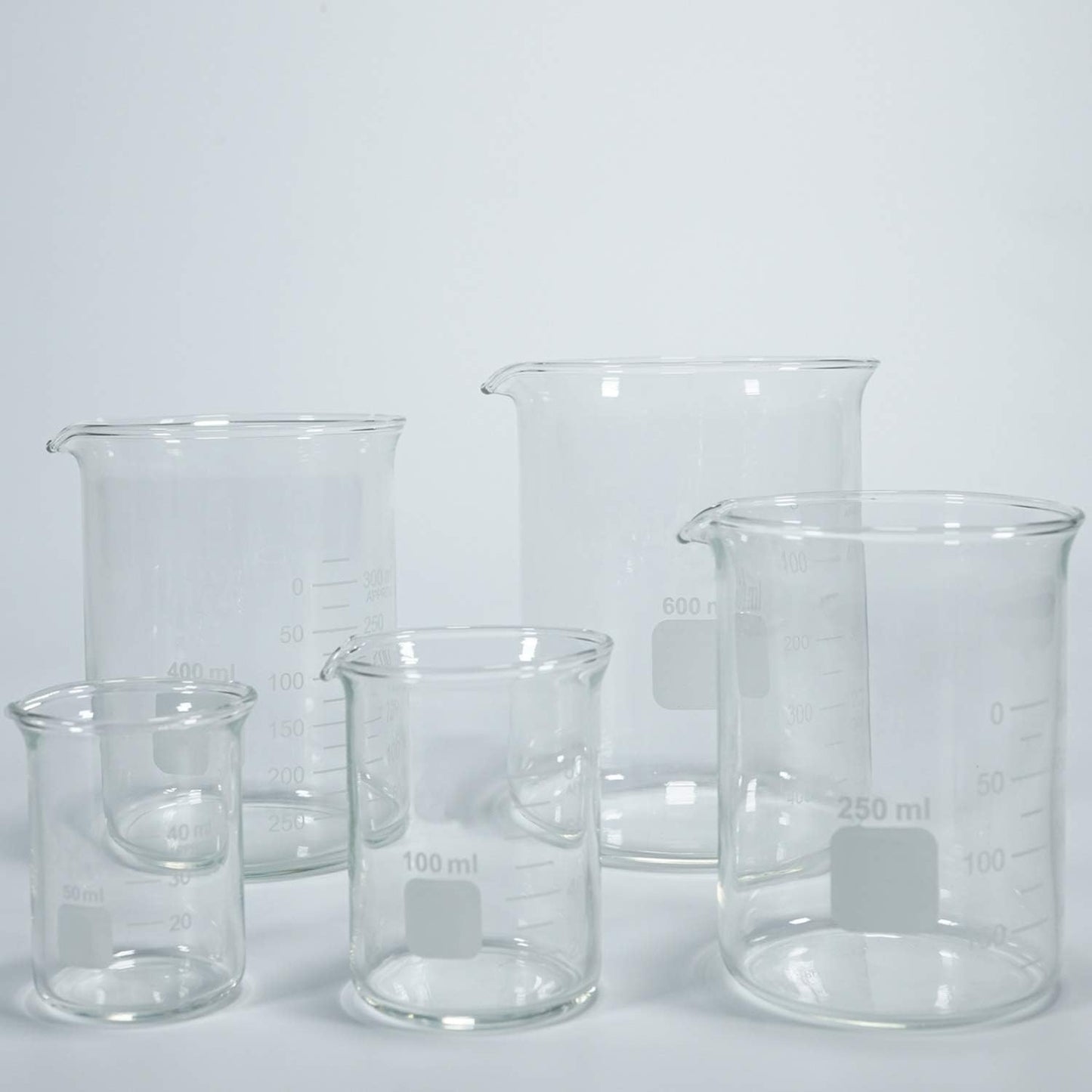 Graduated Glass Measuring Low Form Beaker Set (50ml+100ml+250ml)