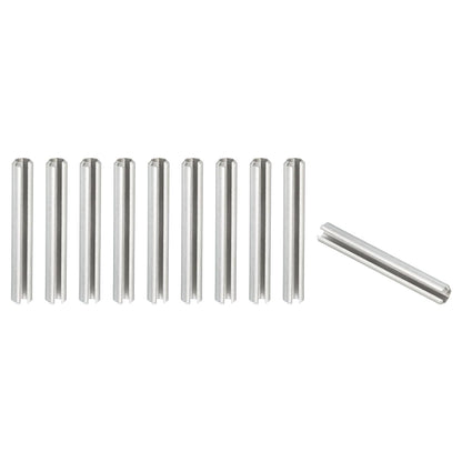 PATIKIL Slotted Spring Pin, 50 Pcs 1/8" x 3/4" (3.2mm x 20mm) 304 Stainless Steel Split Roll Pins Spring Dowel for Home Improvement Automotive Machine Repair, Silver - Colors A