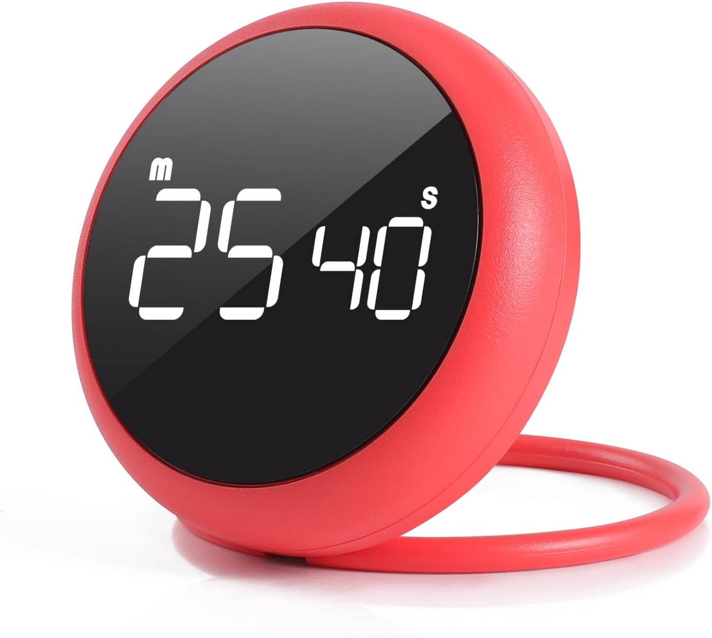 Amber Quick Que Kitchen Timers, Visual timers Large LED Display Magnetic Countdown Countup Timer for Classroom Cooking Fitness Baking Studying Teaching, Easy for Kids and Seniors (Amber)