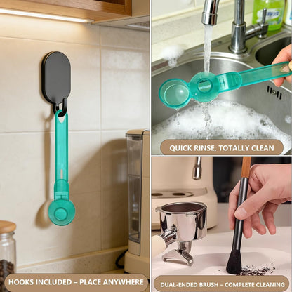 Credon Coffee Scoop with Funnel for Ground Coffee & Protein Powder – Coffee Bean Measuring Spoon, 2 Tablespoon Slide Scoop for Reusable K-Cup, Precision Spill-Proof (Black)