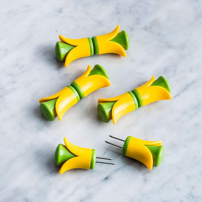 Joie Corn Cob Stripper, Durable Stainless Steel Blades, Secure Contoured Grip, Compact Peeler Cuts in Both Directions to Remove Kernels, Cute Kitchen Gadget, Great Canning Tool