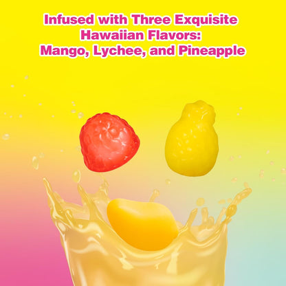 AMOS Peelerz Peelable Gummy Candy Variety Pack, Mango White Peach Banana Green Apple Passion Fruit Lychee, Soft Chewy Fruit Snack, Pack of 6