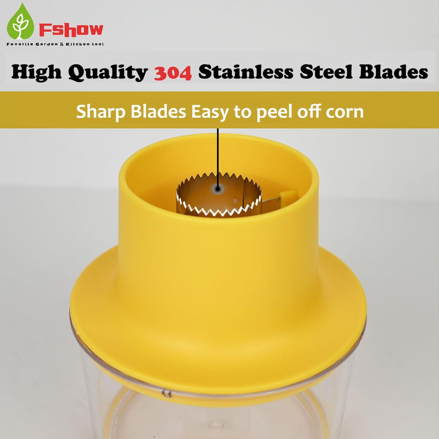 Fshow Corn Cob Stripper Tool, Corn Peeler Quickly Remove Kernels From Corn