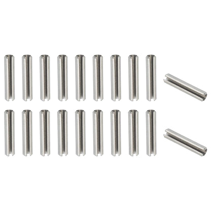 PATIKIL Slotted Spring Pin, 50 Pcs 1/8" x 3/4" (3.2mm x 20mm) 304 Stainless Steel Split Roll Pins Spring Dowel for Home Improvement Automotive Machine Repair, Silver - Colors A