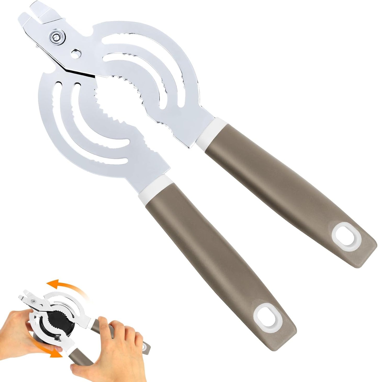 Jar Opener, Multi Jar Opener for Weak Hands, Stainless Steel Jar Lid Opener, Beer Bottle Opener for Arthritic Hands, Seniors with Arthritis