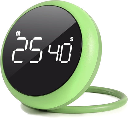 Amber Quick Que Kitchen Timers, Visual timers Large LED Display Magnetic Countdown Countup Timer for Classroom Cooking Fitness Baking Studying Teaching, Easy for Kids and Seniors (Amber)