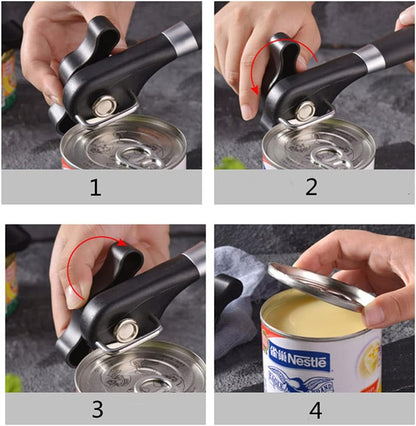 ZKG Cans Opener Professional Kitchen Tools Bottle Opener Knife Handheld Manual Can Tin Opener Side Cut Manual Jar Opener
