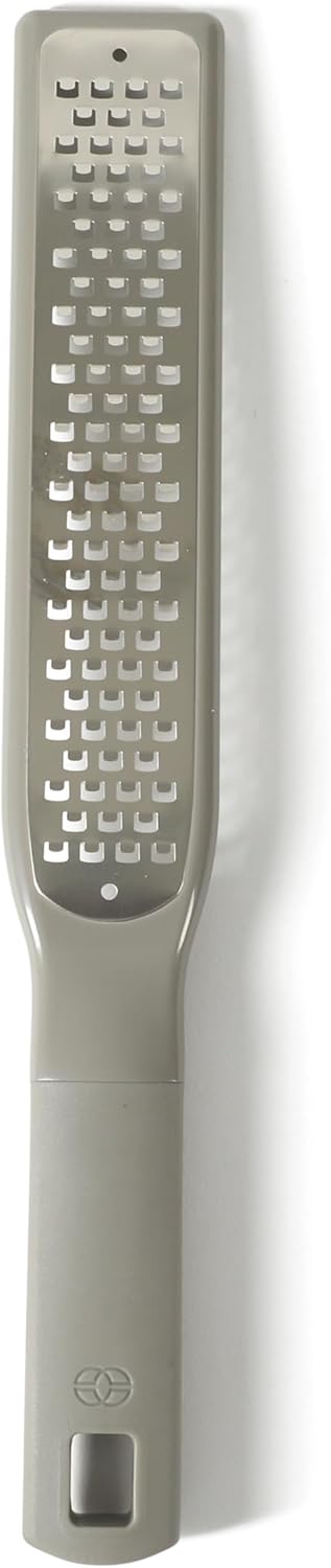 Calphalon Prime Stainless Steel Handheld Grater Lemon Zester W/Cover & Rubber Handle - Navy Blue