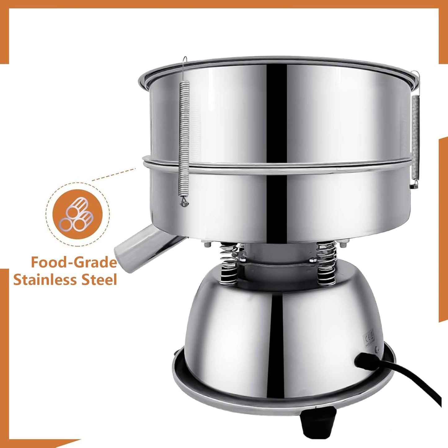 Sidasu Vibrating Sifter Mesh Screen Stainless Steel Vibrating Sieve Mesh Screen 30 Mesh for Automatic Powder Sifter Machine