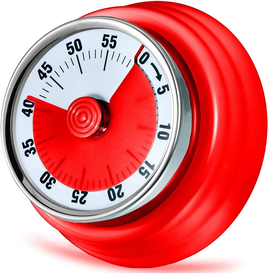 Kitchen Timer, Kitchen Countdown Cooking Reminder No Battery Required Magnetic Time Management Timer, Xmas Gift, Green