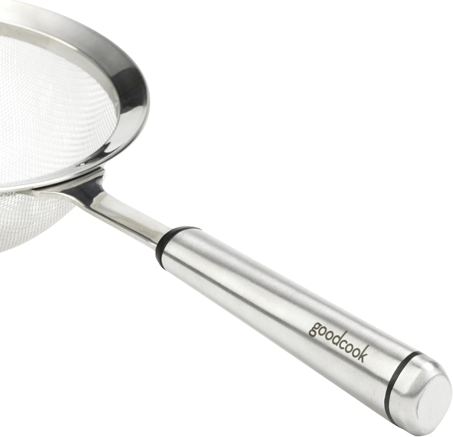GoodCook Gourmet 6-inch Hand Strainer, Stainless Steel Diamond Shaped Ergonomic Handle with Hang Loop