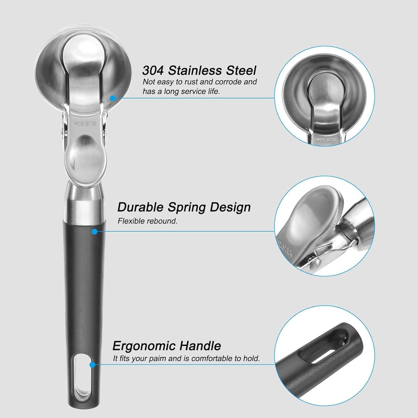 PATIKIL 4 Ounce Ice Cream Scoop with Trigger, 2 Pcs Stainless Steel Portion Cookie Scoop with Thumb Trigger for Cookie Dough Cupcake Batter Baking, Black