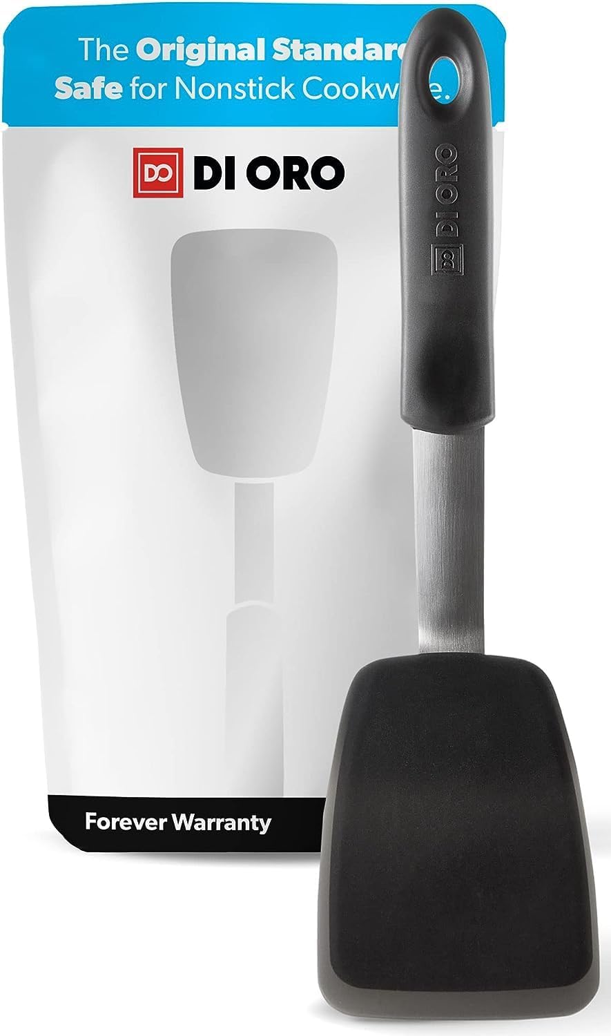 DI ORO - Chef Series FLEX Silicone Spatula 600ºF Heat-Resistant Flexible Silicone Rubber Turner Spatulas (3-Piece Set)
