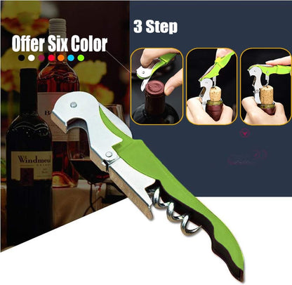 Kit-Home Professional Waiter Corkscrew Wine Openers Set (4 PCS),Upgraded with Heavy Duty Stainless Steel Hinges Wine Key for Restaurant Waiters, Sommelier, Bartenders