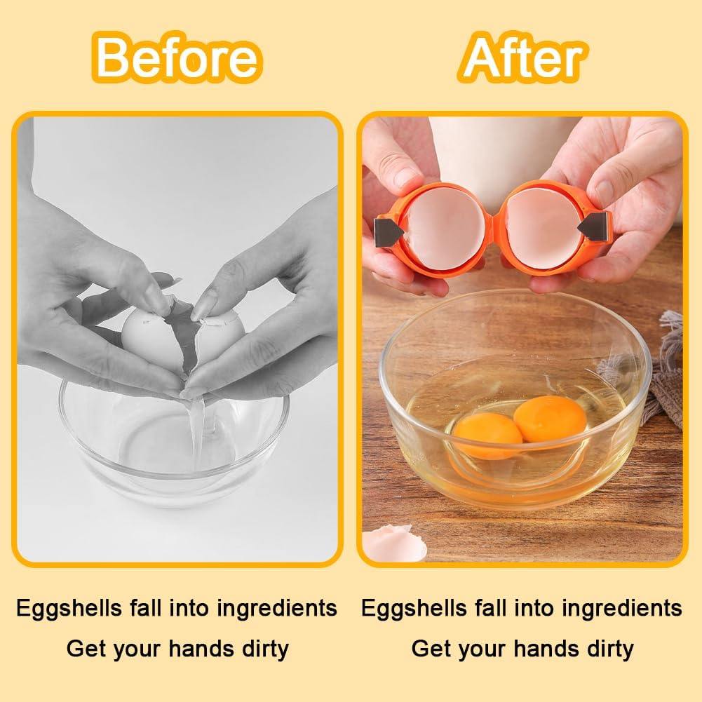 3pcs Egg Shell Opener for Hard Boiled Eggs Stainless Steel Egg Peeler Tool Easy Egg Cracker Tool for Raw Eggs, Egg Slicer for Raw Eggs Kitchen Gadgets for Baking