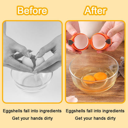 3pcs Egg Shell Opener for Hard Boiled Eggs Stainless Steel Egg Peeler Tool Easy Egg Cracker Tool for Raw Eggs, Egg Slicer for Raw Eggs Kitchen Gadgets for Baking