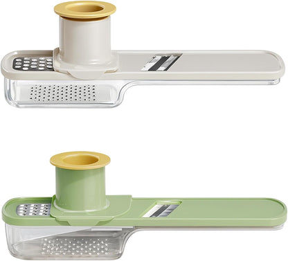 2 PCS Ginger Grater, Ginger Garlic Grater with Handle, Multifunction Zester Grater Tool, Grater Zester for Ginger and Nutmeg, Grinder for Kitchen Use, White and Green Color Options