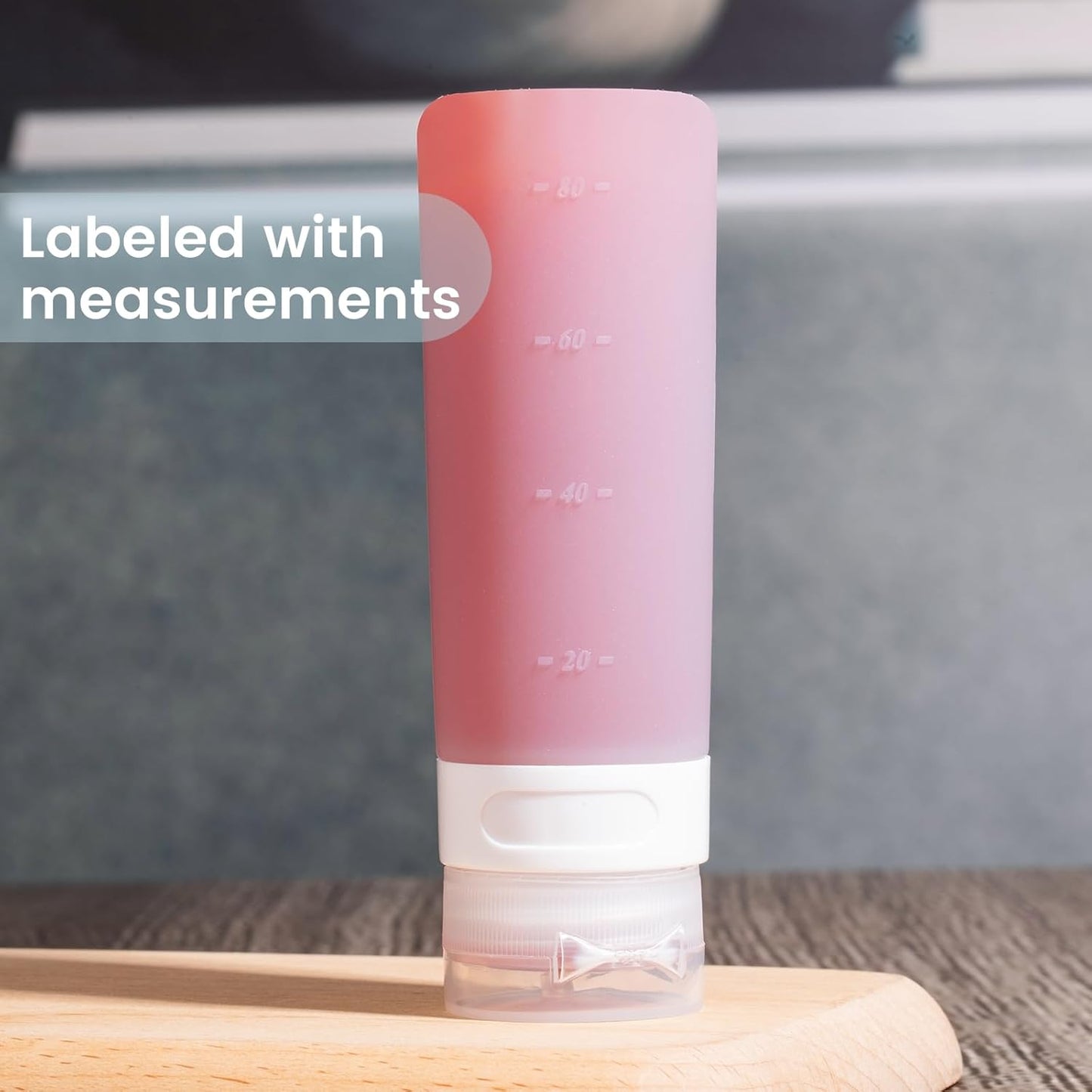 MICEBAY Condiment Squeeze Bottles for Sauces, 2-oz Mini Silicone Salad Dressing Container to Go with Reusable Sandwich Bag, Leakproof Ketchup Bottle for Bento Lunch Box, 4 Pack, Candies