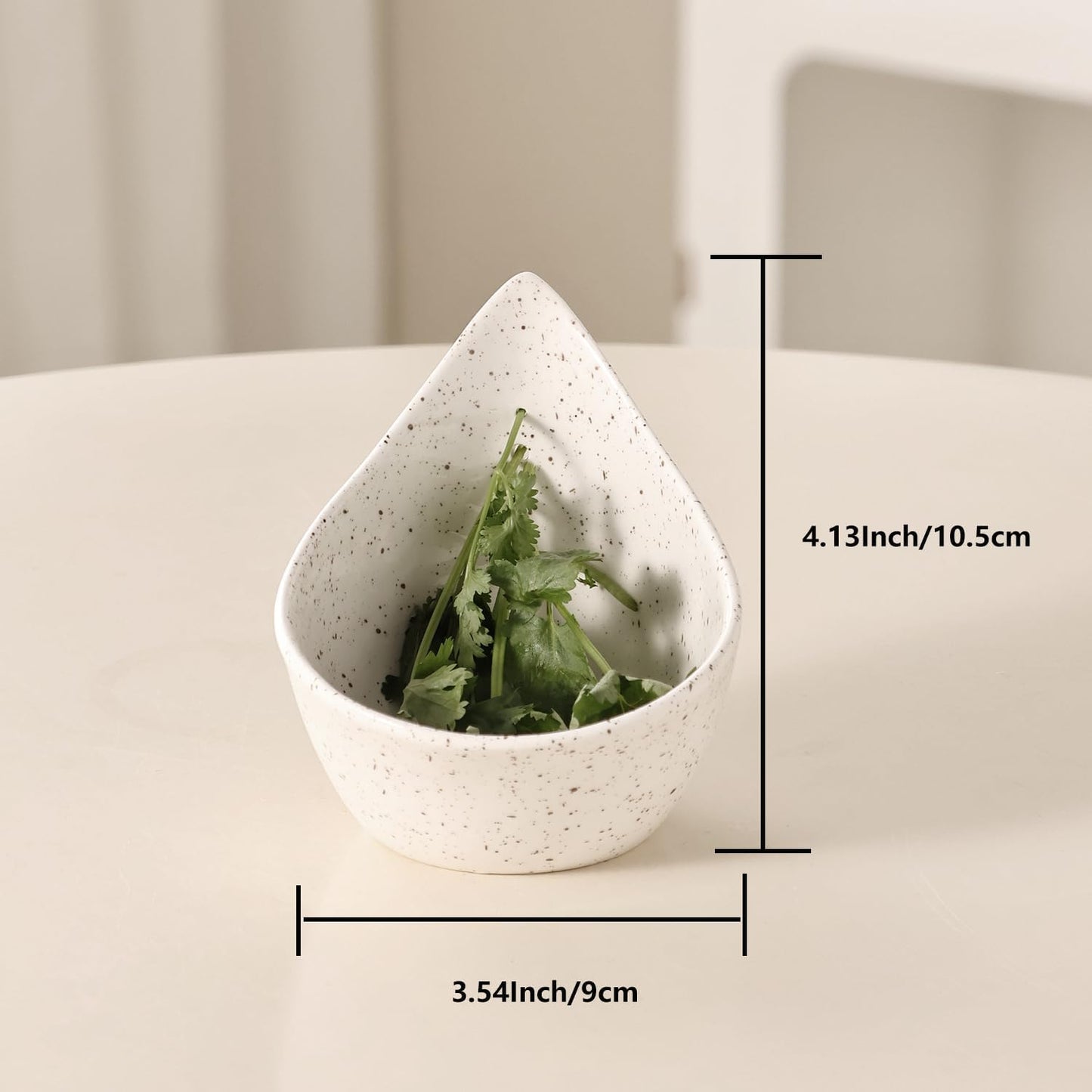 Herb Stripper Bowl, Ceramic Herb Peeling Bowl, Kitchen Herbs Leaf Stripping Tool, Pottery Herb Peeler for Kale, Thyme, Basil, Rosemary Stripper (White)