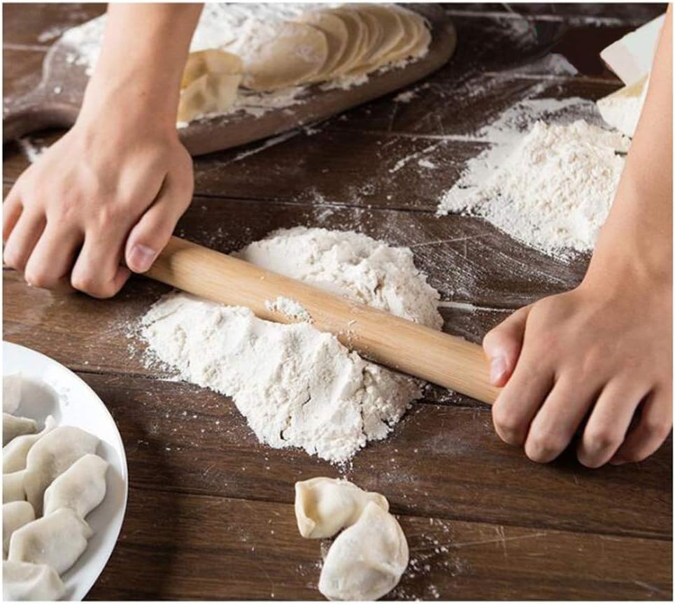 Non-Stick Rolling Pin Silicone Basting Pastry Mat Spatula Brushes Set:Combo Kit of Large and Small Dough Rollers and 2 Stainless Steel Cookie Cutters for Baking