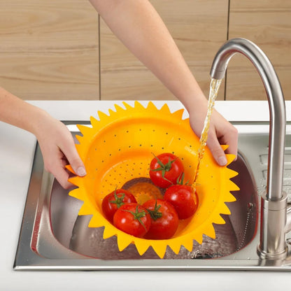 Charles Viancin 11 Inch Sunflower Collapsible Colander/Silicone Strainer – Kitchen Space Saving Essential