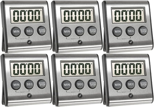 Elegant Digital Kitchen Timer, Stainless Steel Model eT-23, Super Strong Magnetic Back, Loud Alarm, Large Display, Auto Memory, Auto Shut-Off by eTradewinds