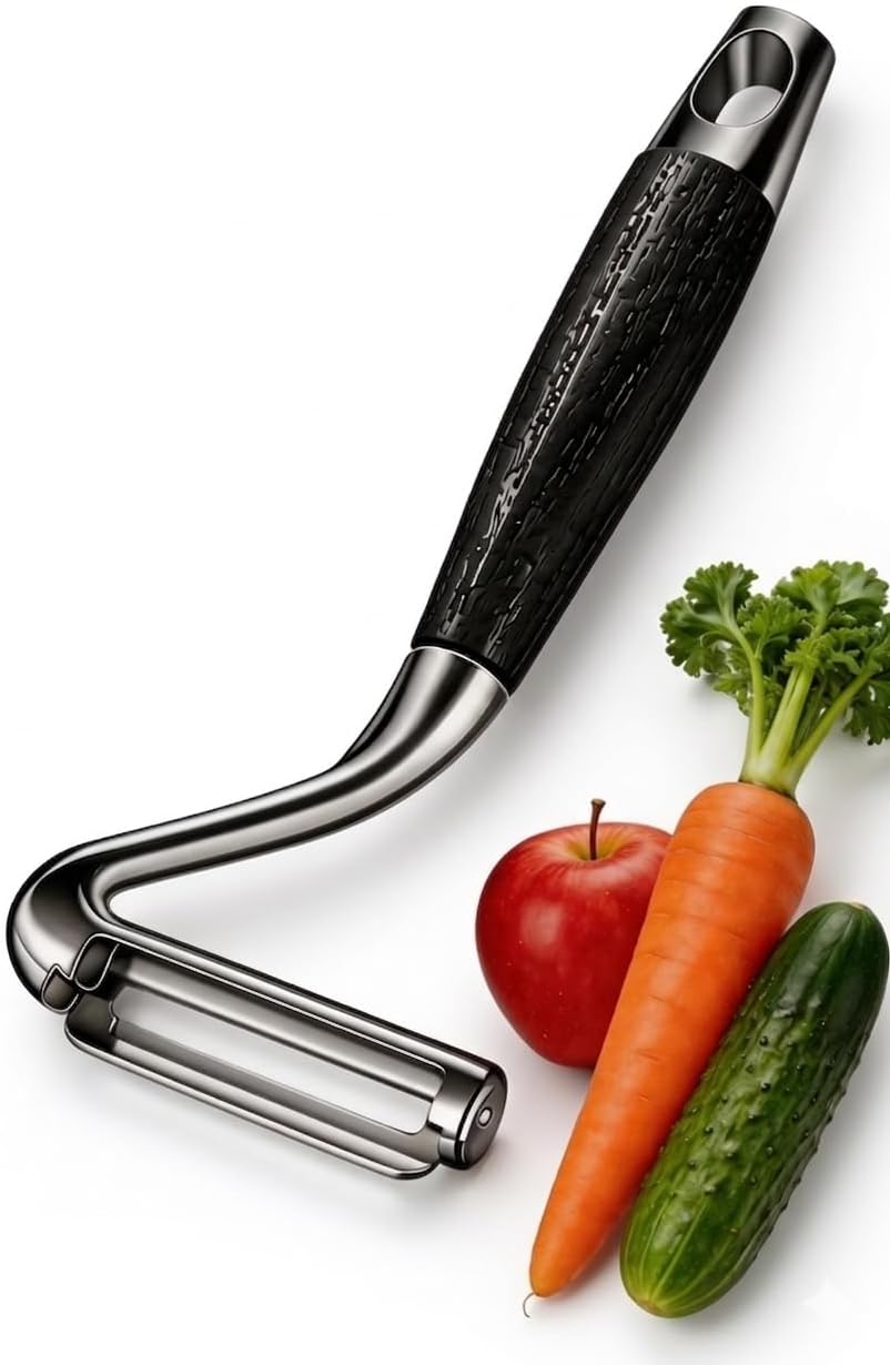 Vegetable Peeler,Nemesis of Bumpy Rough Root,Potato Peeler,Kitchen Sharp Stainless Steel Blade Veggie Gadgets for Fruit Apple Carrot Pumpkin Pineapple SugarCane Squash Papaya,(Right-Hand Only)
