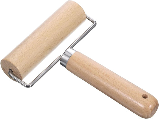 Jeffdad Small Rolling Pin, Wooden Dough Roller with Handle Pizza Roller Non-Stick Mini Dough Rolling Pin for Home Kitchen Baking Cooking