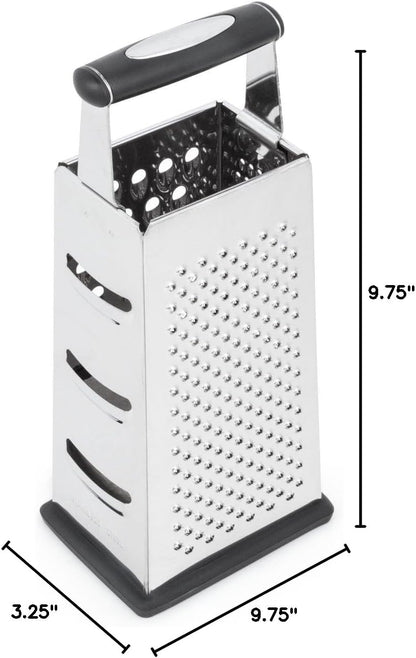 Fox Run 4-Sided Grater, Stainless Steel, 8-Inch