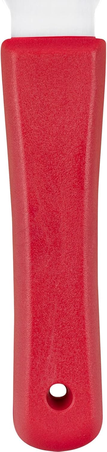 SPARTA Steel Handheld Scraper Kitchen Scraper Tool with Food-Safe Plastic Handle for Griddles, Pans, Pots, and Cutting Boards in Commercial Settings, Stainless Steel, 3 Inches, Pink