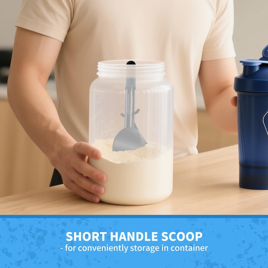 Measuring Scoop with Funnel for Filling Water Bottles with Protein Powder Milk Powder Filling Resuable K Cup Coffee Capsule with Coffee Grounds