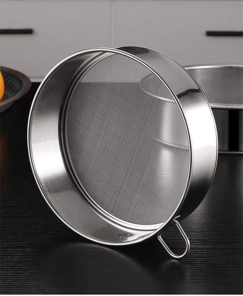 Flour Sifter Round Flour Sieve Strainer with 40 Mesh Premium Rustproof Stainless Steel Fine Mesh for Baking 7.87 inch x 1.97 inch