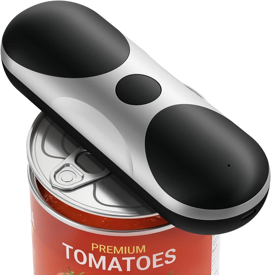 Electric Can Opener, One-Touch Automatic Can Opener, USB Rechargeable Electric Can Opener for Seniors with Arthritis- Cordless Battery Powered, Side Cut, Smooth Edge, Handsfree, for Any Size Cans