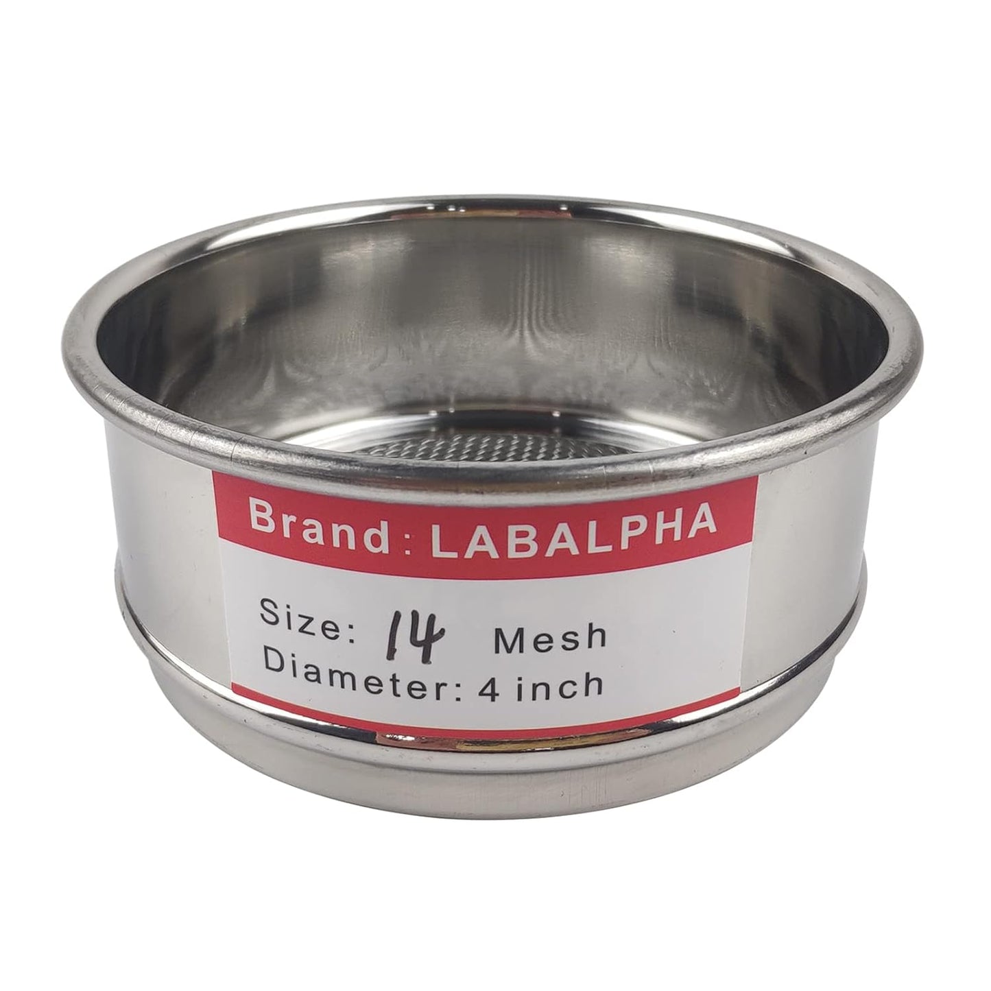 LABALPHA 70 Mesh Lab Sieves, Test Sieve #70 Mesh, 4'' Diameter, 304 Stainless Steel Wire Cloth (0.22mm)