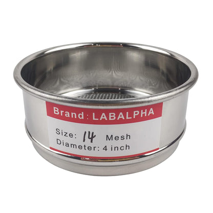 LABALPHA 70 Mesh Lab Sieves, Test Sieve #70 Mesh, 4'' Diameter, 304 Stainless Steel Wire Cloth (0.22mm)