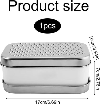 Cheese Grater With Container Box,Grater Cheese Shredder,2 In1 Fruit Vegetable Chopper Onion Choppers,Perfect For Hard Parmesan Or Soft Cheddar Cheeses,Ginger,Butter,Vegetables Etc(White)