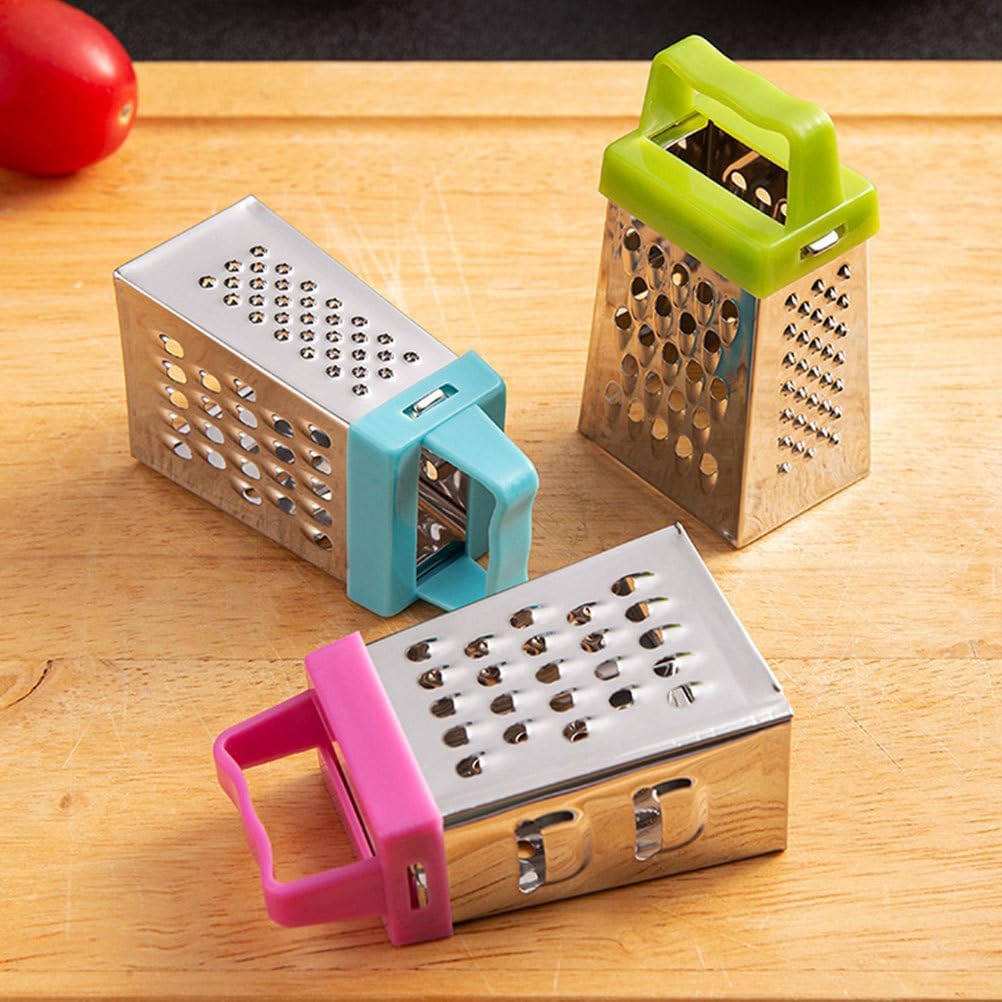 MAGICLULU Mini Cheese Grater Set of 6 with Stainless Steel Blades Multi-Function Kitchen Tool for Grating Cheese Garlic Ginger and Vegetables Non-Slip Handle Compact 2.63X1.45X1.06 Inch