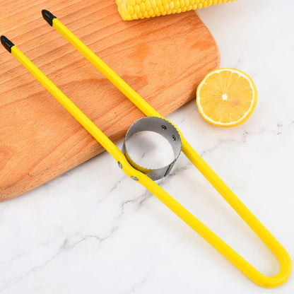 Happyyami Corn Strippers 2-Pack Portable Corn Peelers Stainless Steel Kernel Cutter Tool for Fresh and Dry Easy Removal Compact Kitchen Gadget 10.62In