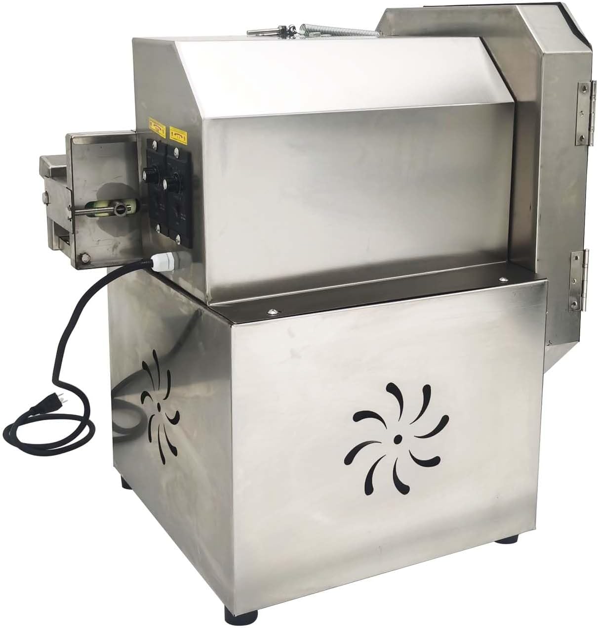 Commercial Vegetable Chopper, 150-300KG/H Electric Vegetable Cutter with Conveyor Belt & Stepless Speed Regulation, Professional Food Dicer for Veggie, Tomato, Lemon, Potato