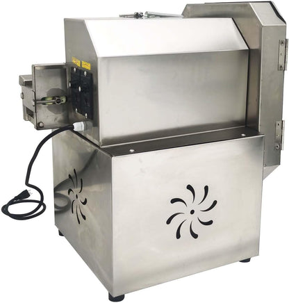 Commercial Vegetable Chopper, 150-300KG/H Electric Vegetable Cutter with Conveyor Belt & Stepless Speed Regulation, Professional Food Dicer for Veggie, Tomato, Lemon, Potato