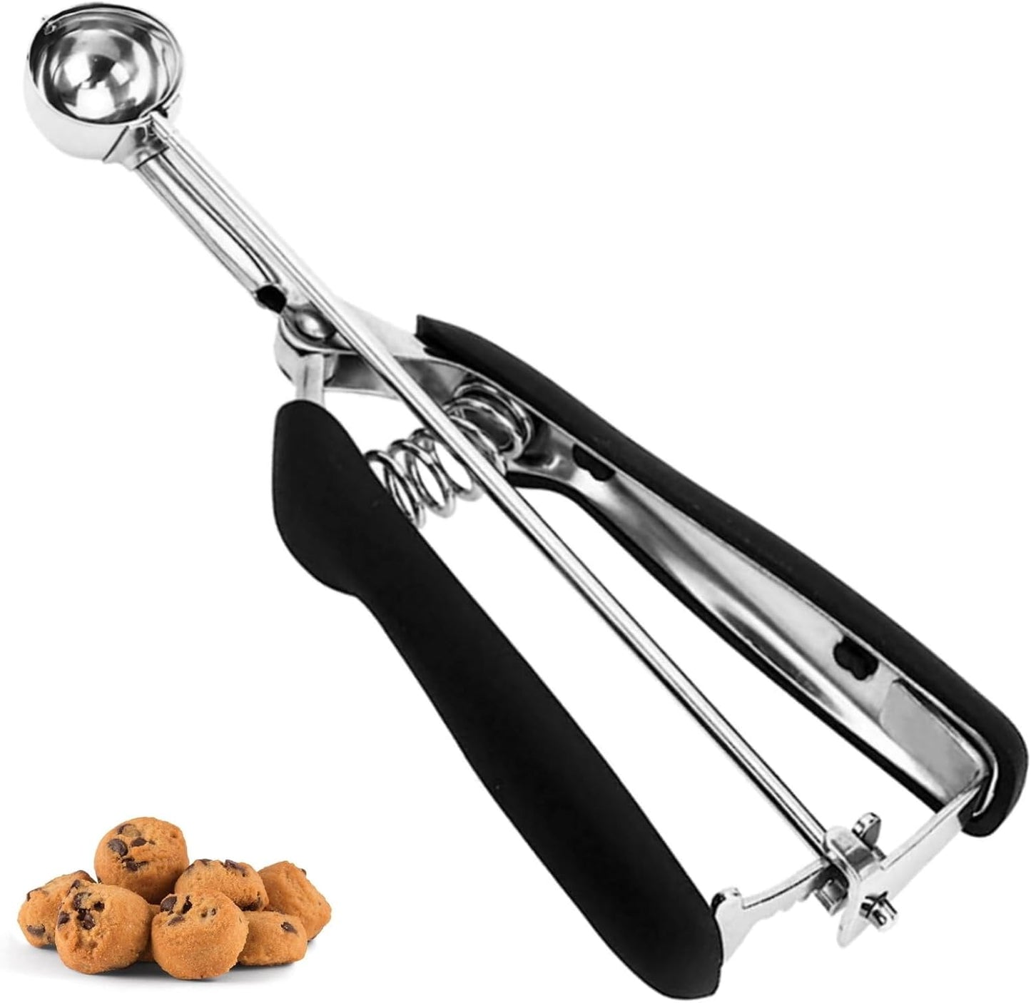Cookie Scoop, Ice Cream Scoop, 1Tbsp/15 ml/0.5oz Cookie Scoops for Baking, 18/8 Stainless Steel Cookie Scooper for Baking, Ice Cream Scooper with Trigger Release, Cookie Dough Scoop with Non-slip Grip